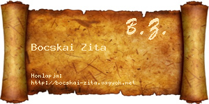 Bocskai Zita névjegykártya